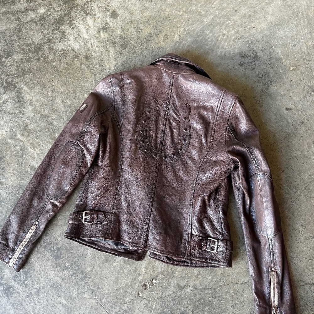 MAURITIUS LEATHER WOMEN'S BOOT BARN EXCLUSIVE LUCKY HORSESHOE LEATHER JACKET